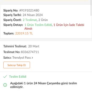 İade İşlemini Bitiremeyen Trendyol