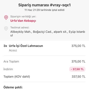 Yemeksepeti Sisteme Girilen Yalan Saat Bilgisi