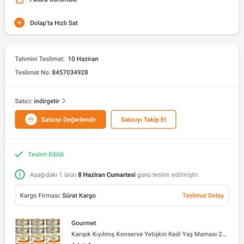 Sürat Kargo Sipariş Teslim Edilmedi