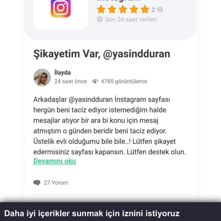 Instagram Asılsız İftira