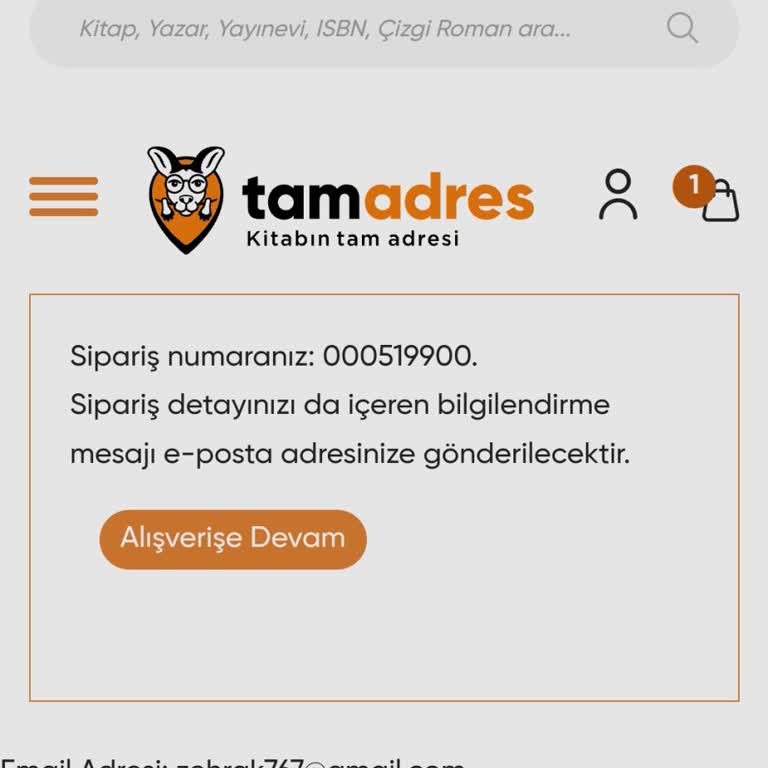 Tamadres.com Dan Verdiğim Sipariş Hala Kargoya Verilmesi.