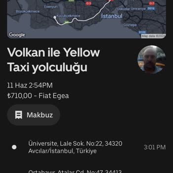 Uber Uygulamasından Çağırılan Taksicinin Haksız Eksik Ödeme Bildirimi