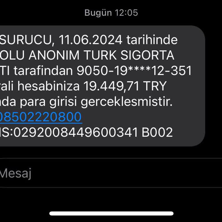 Anadolu Sigorta Değer Kaybı Talebimde Adil Değerlendirme İstiyorum