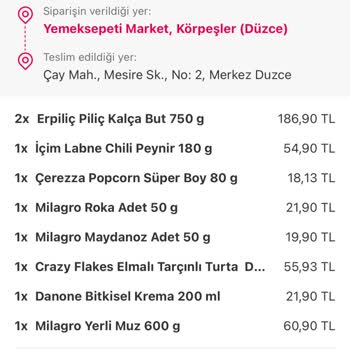 Yemek Sepeti Market Ve Erpiliç Lütfen İnsan Sağlığıyla Oynama