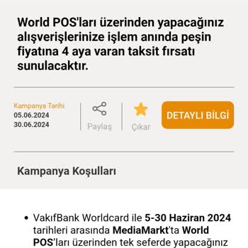 VakıfBank Ve Media Markt 4 Taksit