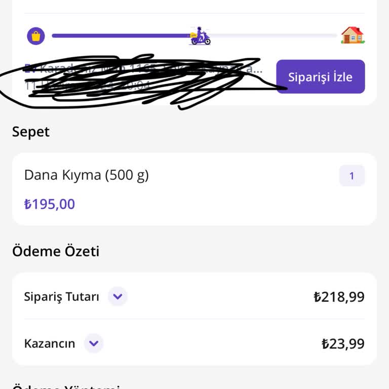 Getir Yemek 4 Saat Önceki Sipariş Yok