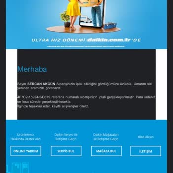 Daikin Sensira 12000 BTU/h Order Cancelled