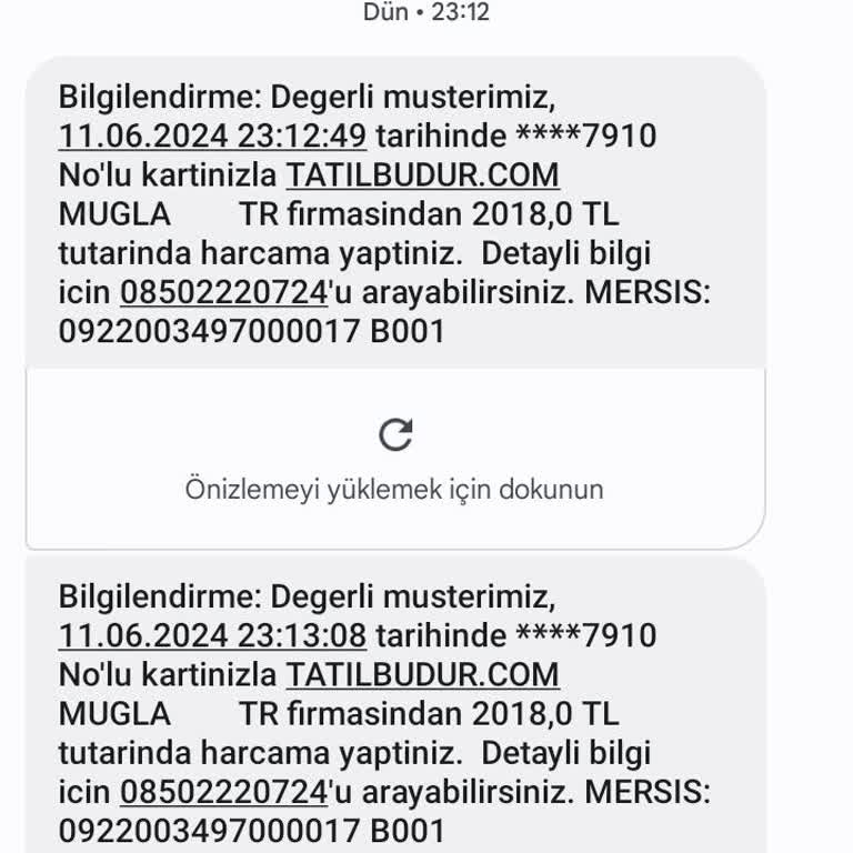 Tatilbudur, YAPILMAYAN Rezervasyon İçin İki Kere Üst Üste Para Çekti