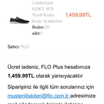 FLO Ayakkabı FLO Hesabım Silindi Ve İçinde Param Kaldı