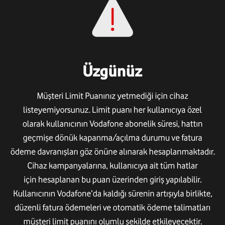 Vodafone Ödemelerimi Yapmama Rağmen 2 3 Yıllık Hattaki Puanlar Sıfırlandı