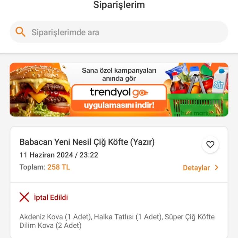 Trendyol Yemek Siparişimde Yaşadığım Sorun Ve Destek Eksikliği
