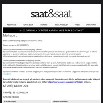 Saat & Saat'in Sunduğu Korkunç Alışveriş Deneyimi
