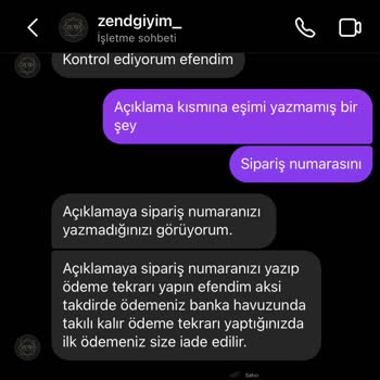 Zend Giyim (zendgiyim_) Instagram Üzerinden Yapılan Alışverişte Yaşanan Sorunlar