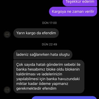 Zend Giyim (zendgiyim_) Instagram Üzerinden Yapılan Alışverişte Yaşanan Sorunlar