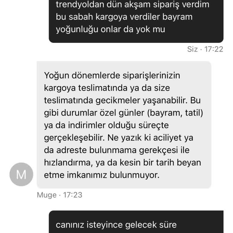 H&M Kargoya Verilmeyen Sipariş