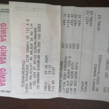 Gimsa Market Ürün İadesi Almama