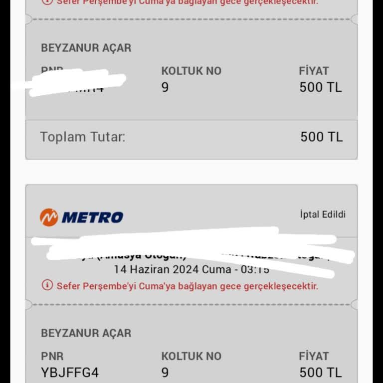 Obilet İade Ücreti Alamama