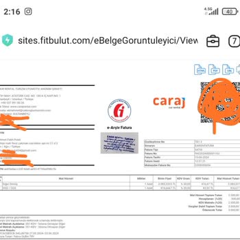 Caraj Car Rental Haksız Kesilen Yüksek Fiyat