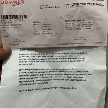 Boyner Almış Olduğun Ürün 3 Ay İçerisinde Deforme Oldu.