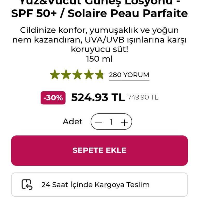 Yves Rocher Yanıltıcı Kargo Bilgisi