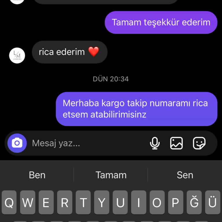 Loremuu Butik Paramı Geri İade Edilmesini İstiyorum