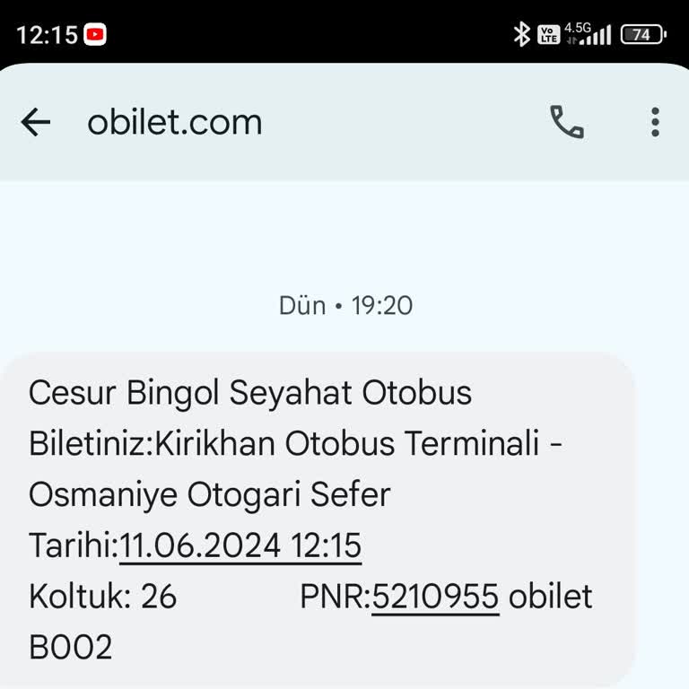 Cesur Bingöl Turizm Otobüs Bileti Alımında Yaşanan Sorun Ve Yanıltıcı Bilgilendirme