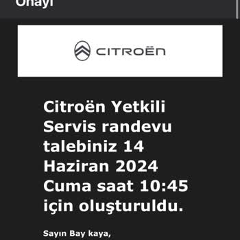 Citroen Arkas Bakım Randevu