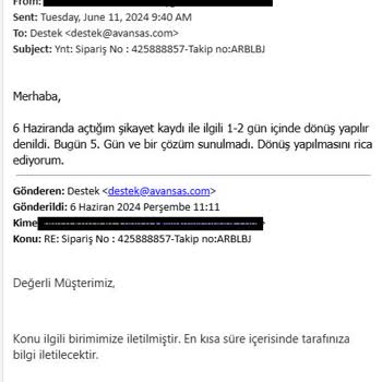 Avansas'tan Aldığım Kahvede Bozulmalar Var