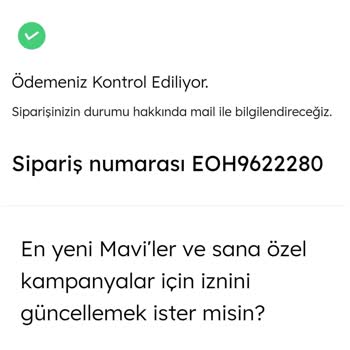 Mavi Bilgilendirme Yapmadan 3 Kez Siparişimi İptal Etti.