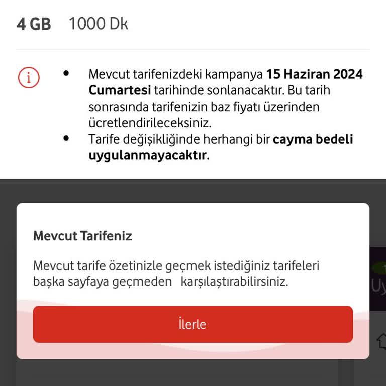 Vodafone Sözleşme Yenilemek Yüksek Fiyatlar