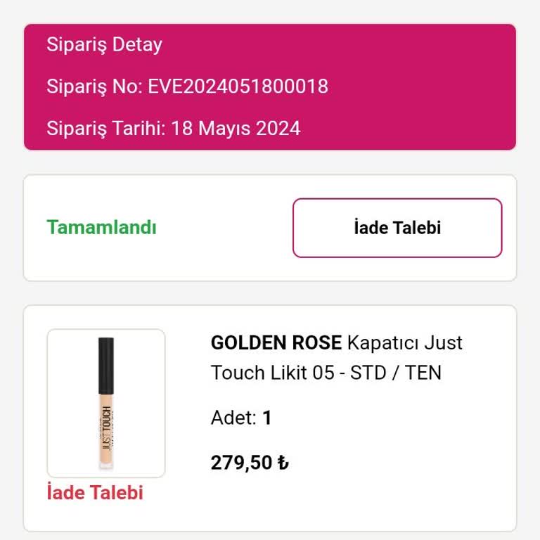 Eve Shop Para İadesi