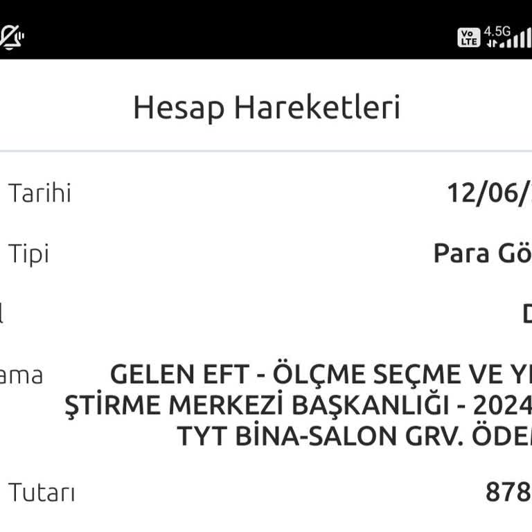 ÖSYM Sınav Ücretinin Eksik Yatması