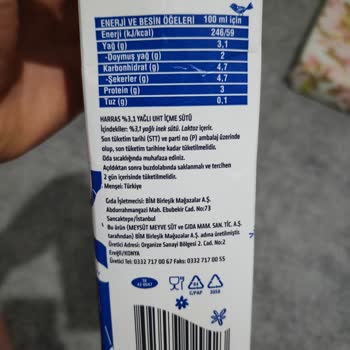 Harras Süt Kapak Hatası