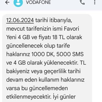 Vodafone İzinsiz Tarifemi Değiştirmişler