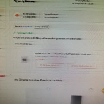 Horoz Lojistik Teslim Olmayan Ürün Teslim Edildi Yapılmış!