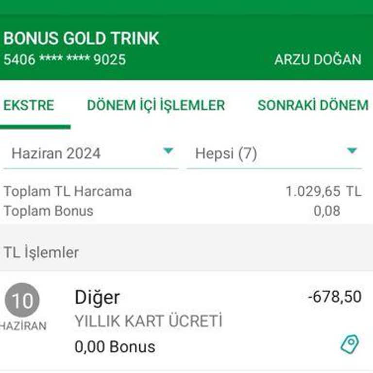 Garanti BBVA Yıllık Kart Aidatı Ücreti İptali
