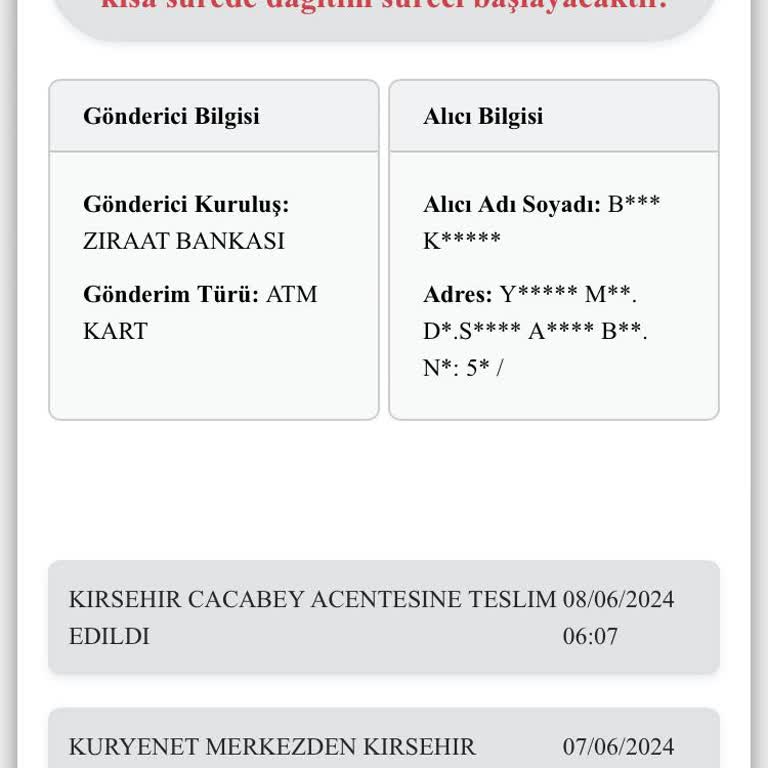 Kırşehir Kuryenet Dağıtıma Çıkmıyor
