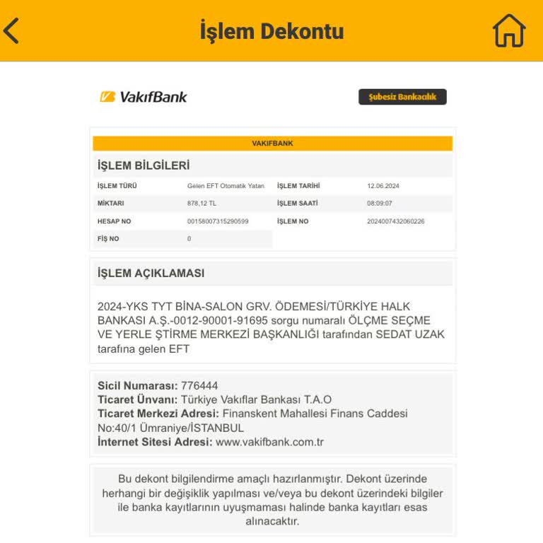 ÖSYM Gözetmen Ücreti Hk.