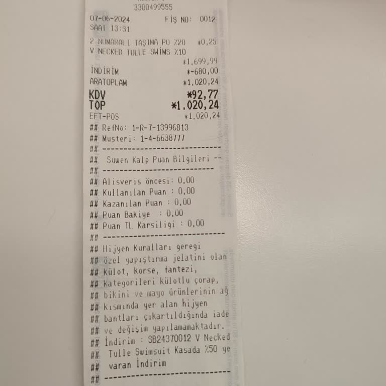 Suwen İade Alınmayan Ürün