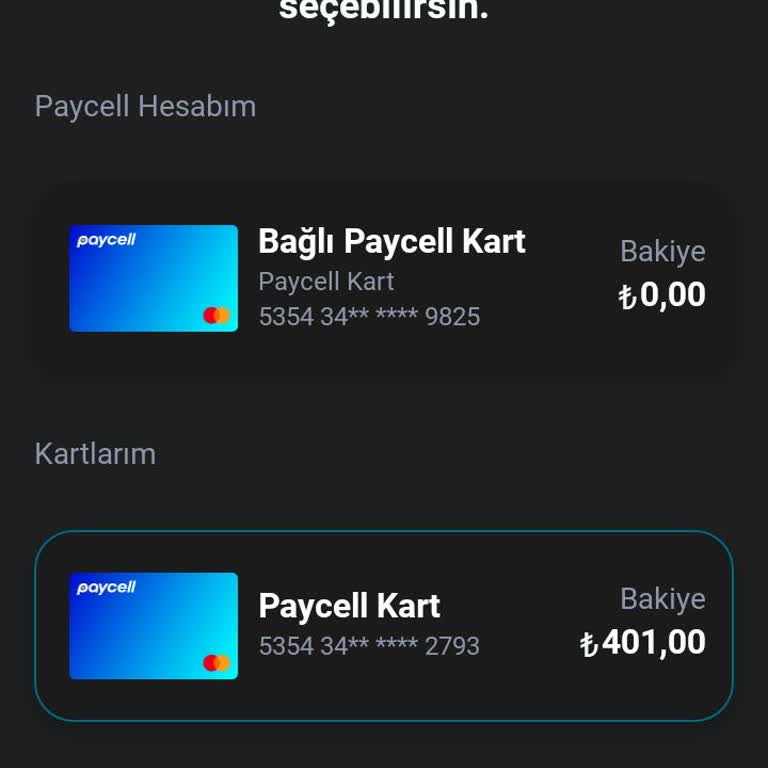 Paycell Kart Para Aktaramıyorum