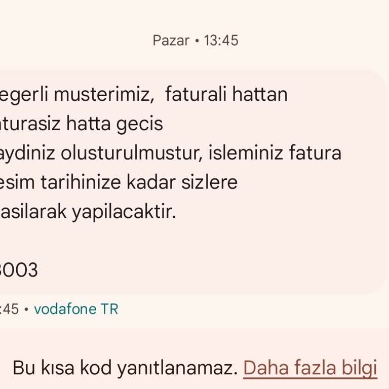 Vodafone Faturalı Aboneliğimin İptali Hk.
