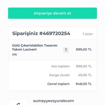 Sumeyyeozyurekcom Ürünüm Kargoya Verilmeden İade Yapılmasını Talep Ediyorum.