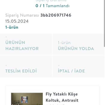 Vivense Aldığım Ürünün Bana Gelmemesi