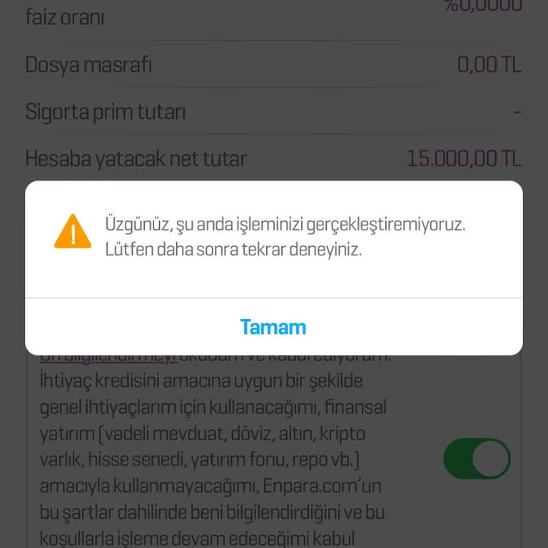 Enpara.com Kredi Sorunu