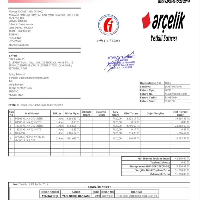 Arçelik Yetkili Servis Şikayeti