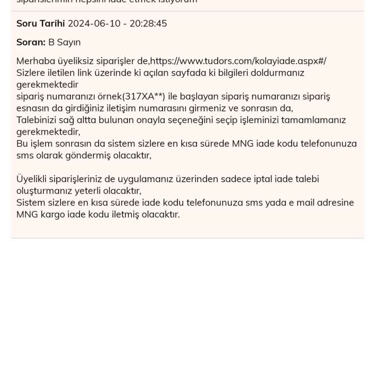 Tudors İadem Hakkında Bilgi Göremiyorum