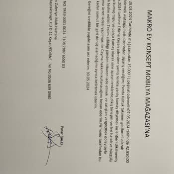 Makro Ev Konsept Mobilya Koltuk Takımı Şikayet