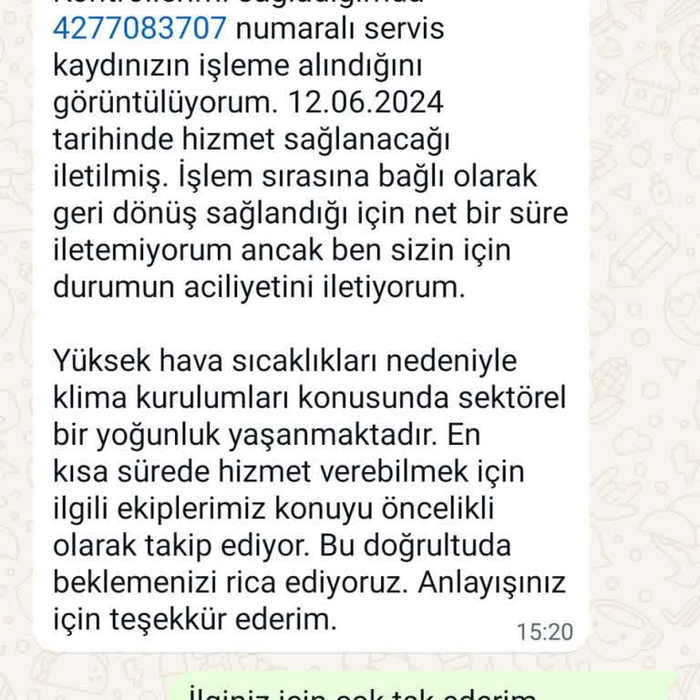 Samsung Klima Kurulumu Gecikmesi