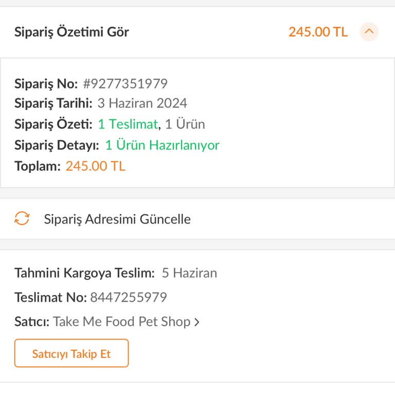 Trendyol Ürünüm 10 Gündür Kargolanmadı
