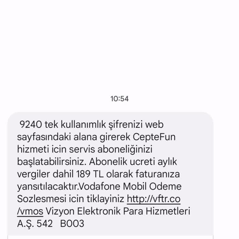 Vodafone Cepte Fun Mobil